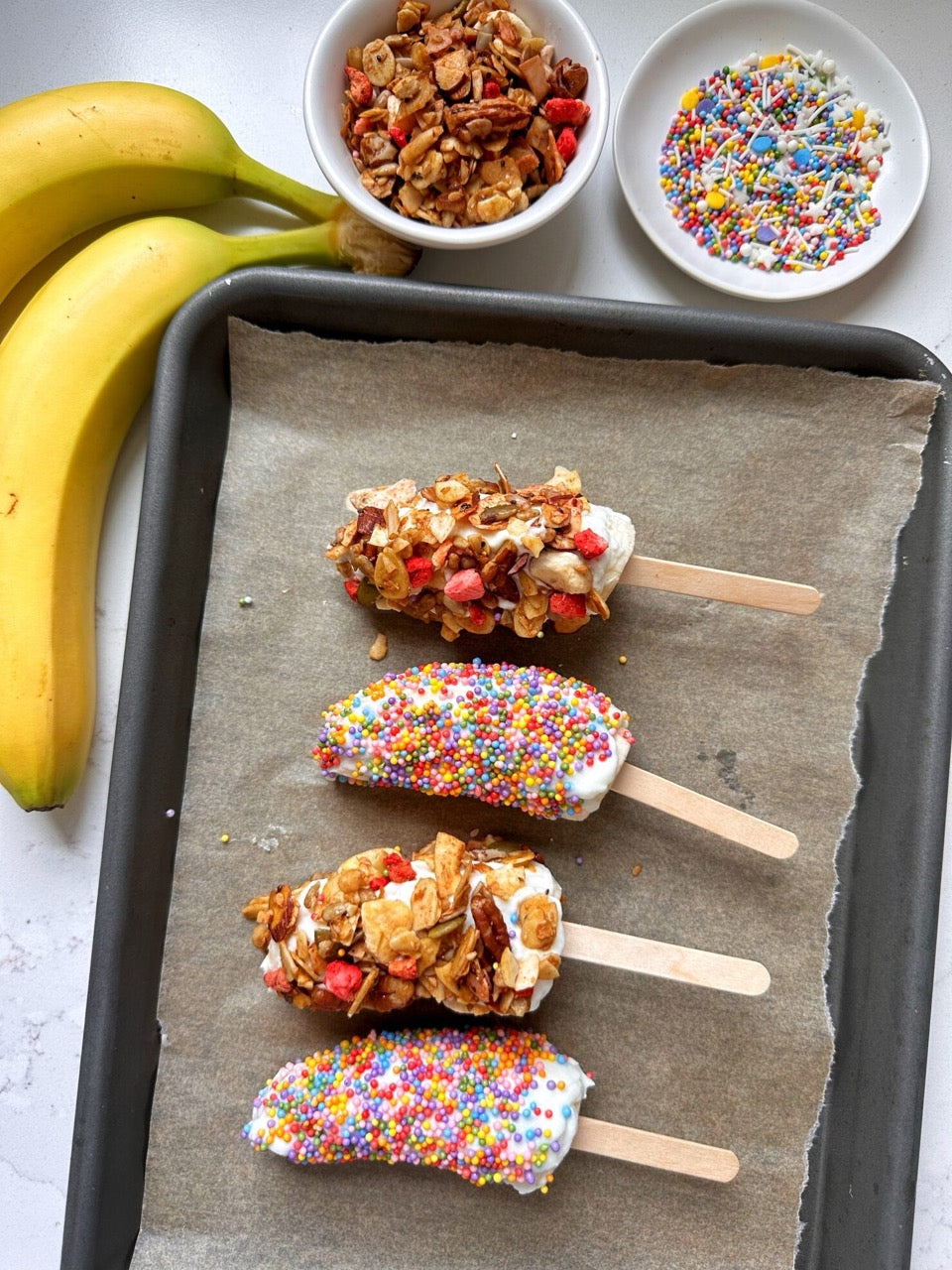Healthy Frozen Yogurt Banana Pops
