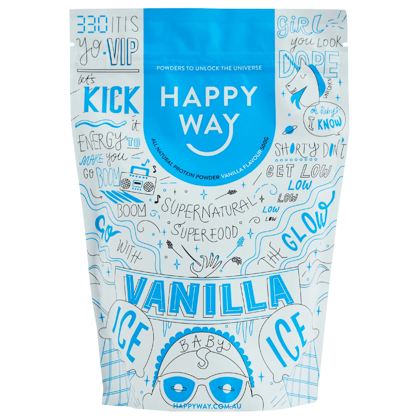 
                  
                    Vanilla Protein Powder 1KG | Happy Whey
                  
                