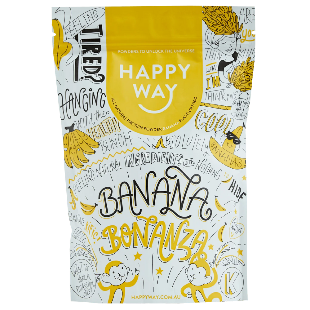 
                  
                    Banana Protein Powder 500g | Happy Whey
                  
                