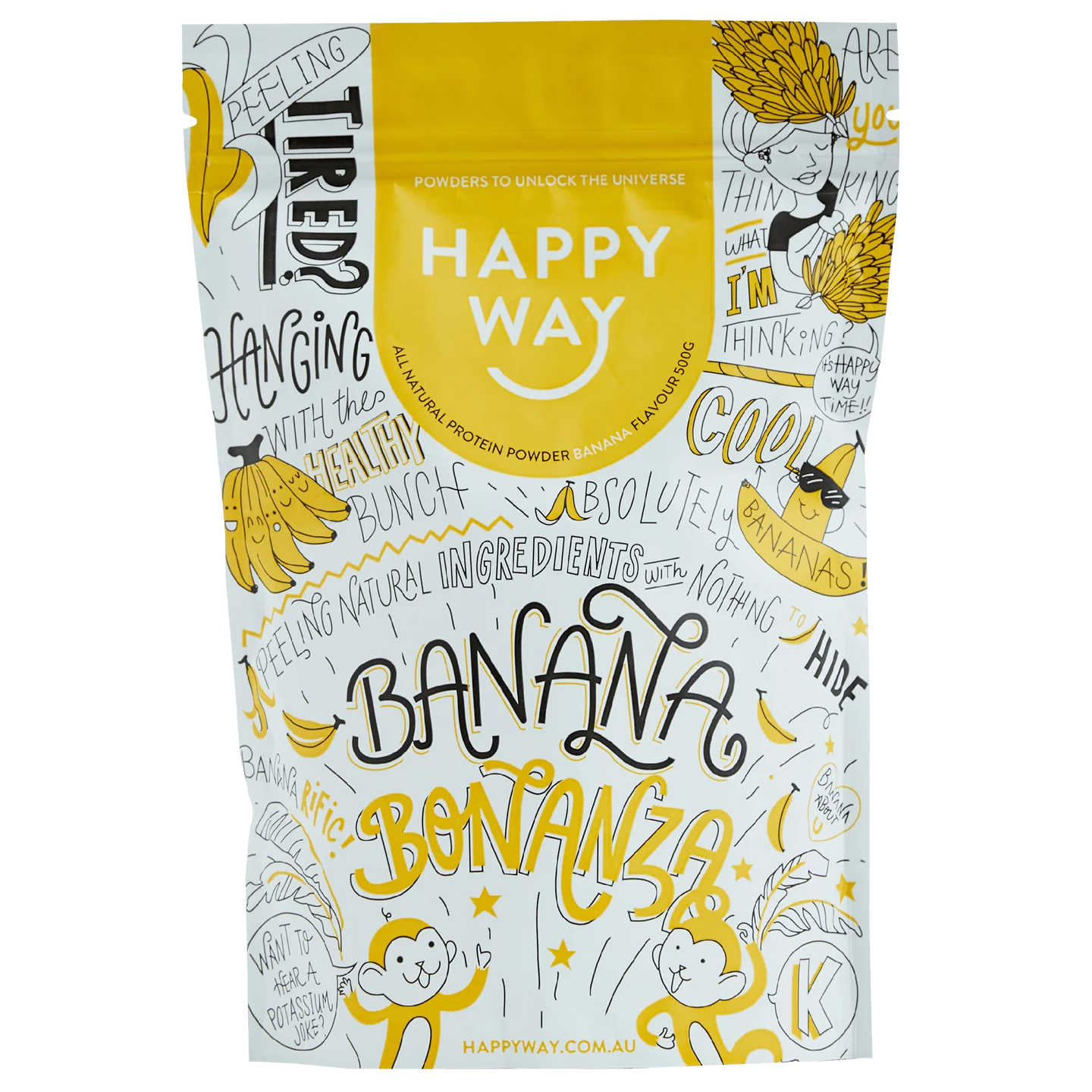 
                  
                    Banana Protein Powder 500g | Happy Whey
                  
                