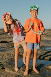 Big Glub Tee - kids at the beach with snorkels