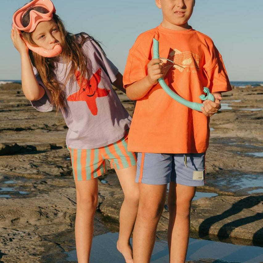 Big Glub Tee - kids at the beach with snorkels