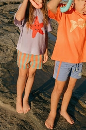 Aqua Shorts - styled with Starfish Tee and Blue Reef Shorts