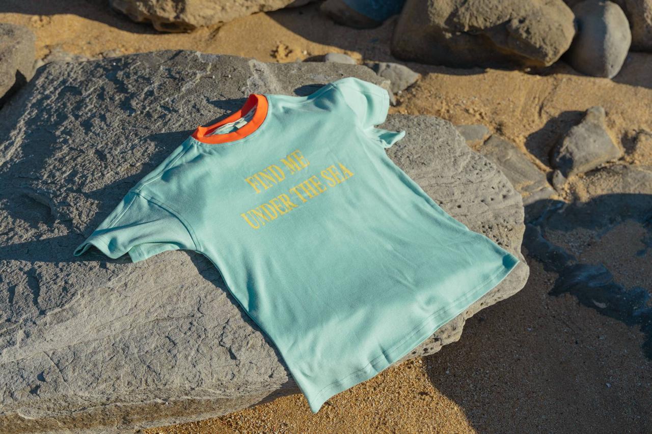Sea Tee Green - Find Me Under The Sea print detail