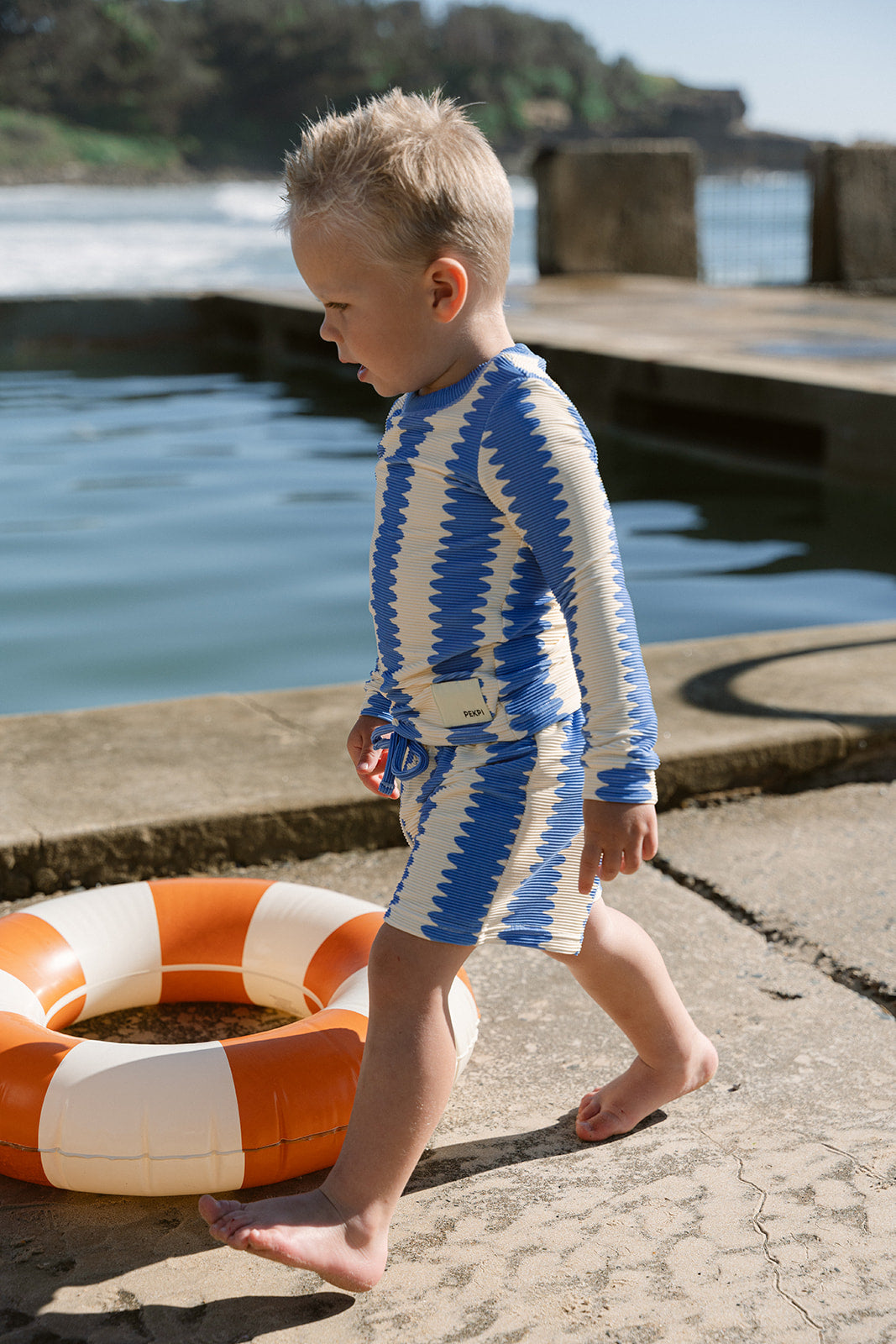 Boys Swim Shorts - Blueberry Wobble