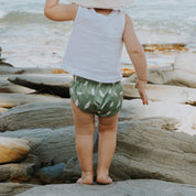 reusable swim nappy - leaf ink