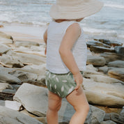 reusable swim nappy - leaf ink