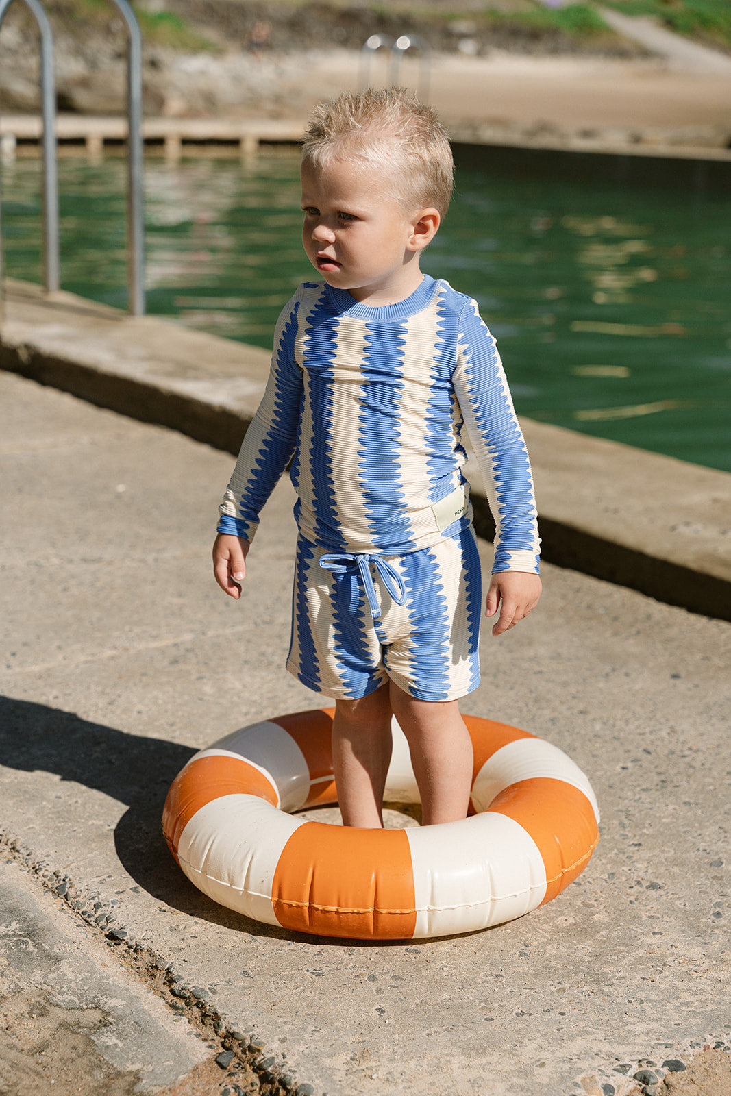 Boys Swim Shorts - Blueberry Wobble