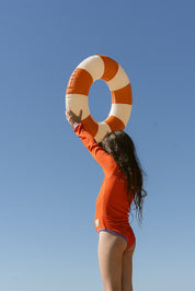 Girls Full Piece Swimsuit - Tangerine Dreams