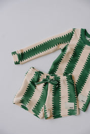 Boys Swim Shorts Ribbed - Cucumber Wobble