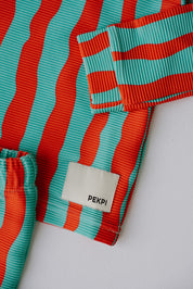 Boys Rashie Top Ribbed - Sea Kelp Aqua