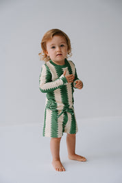 Boys Swim Shorts Ribbed - Cucumber Wobble