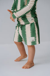 Boys Swim Shorts Ribbed - Cucumber Wobble