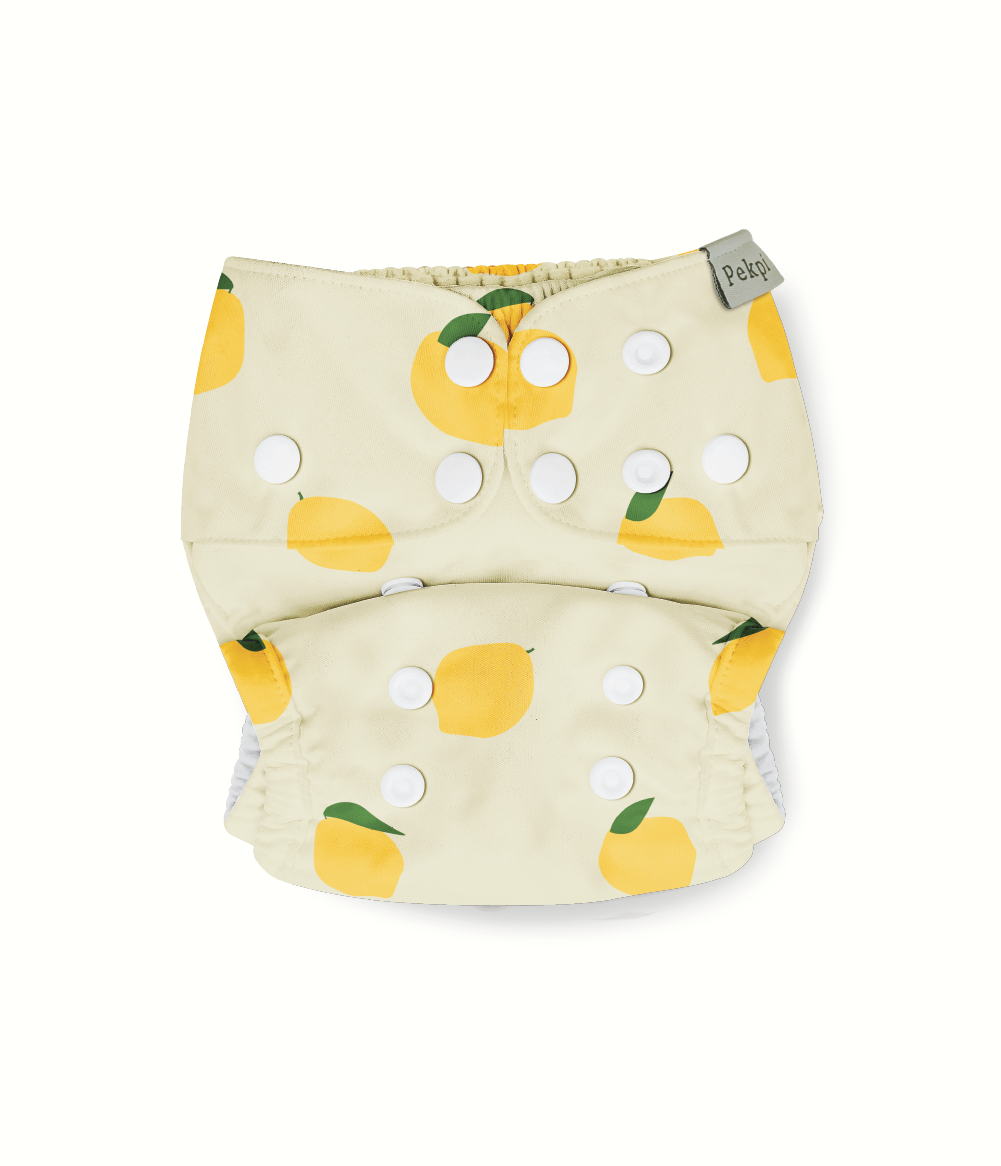 reusable cloth nappy - lemonade