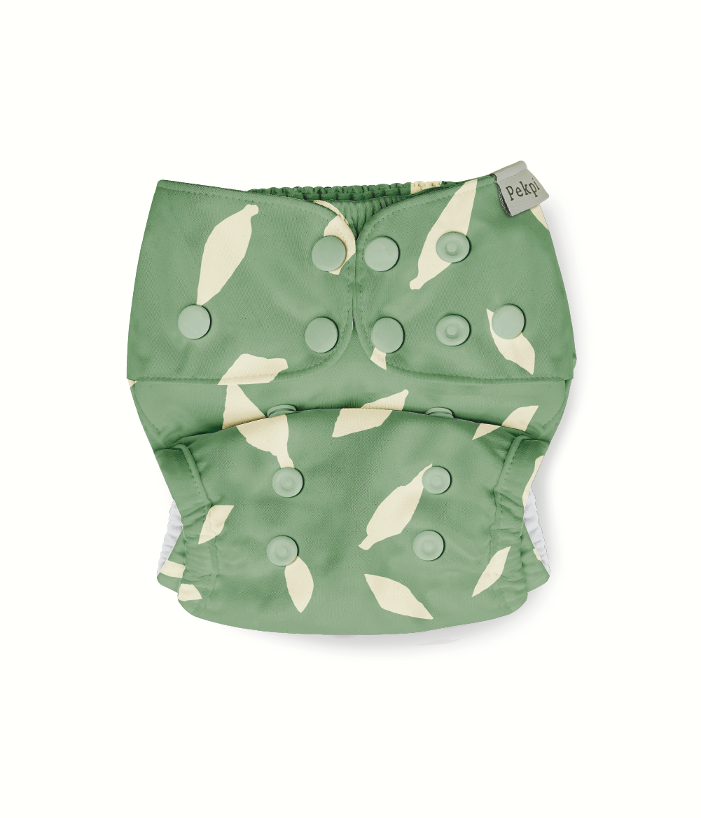 reusable cloth nappy - leaf ink