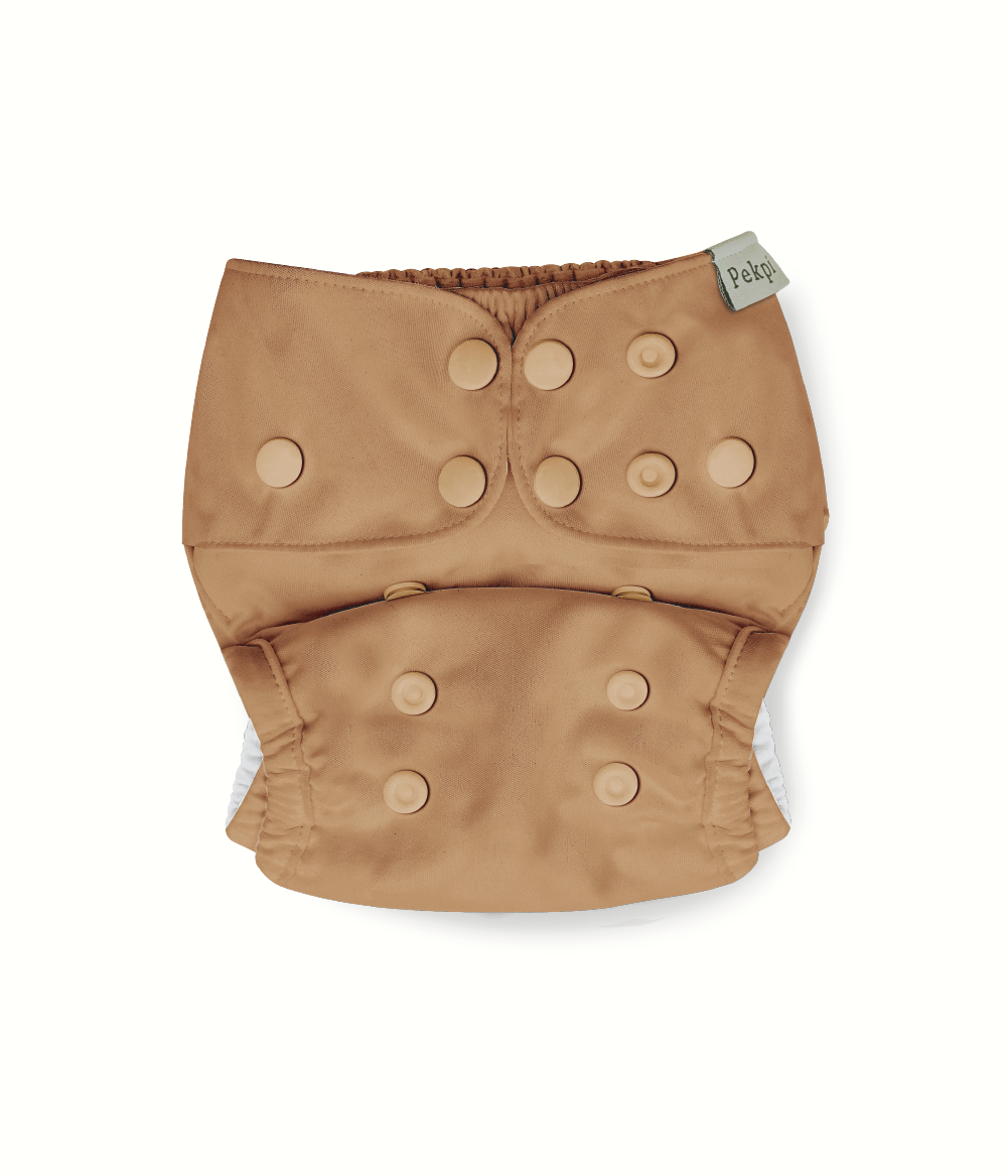 reusable cloth nappy - biscoff