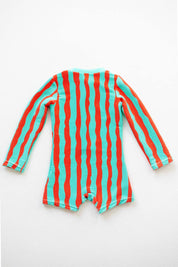 Sea Kelp Aqua Shortie flat lay back view
