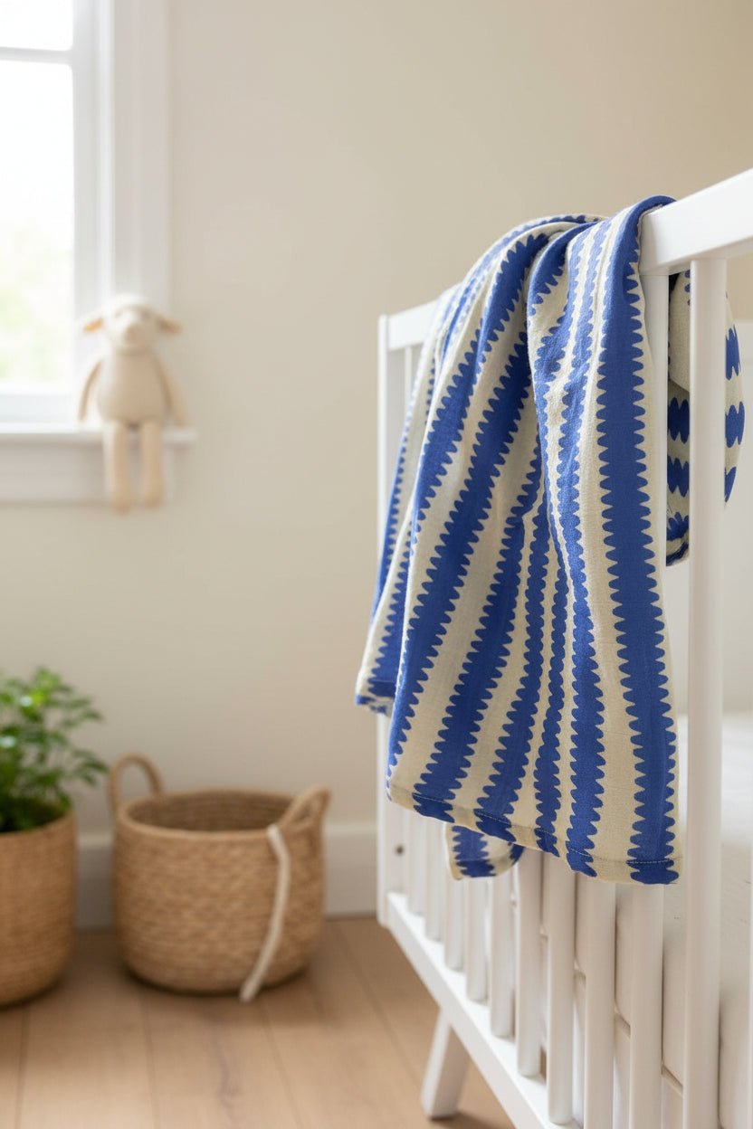 Bamboo Swaddle Wrap - Blueberry Wobble