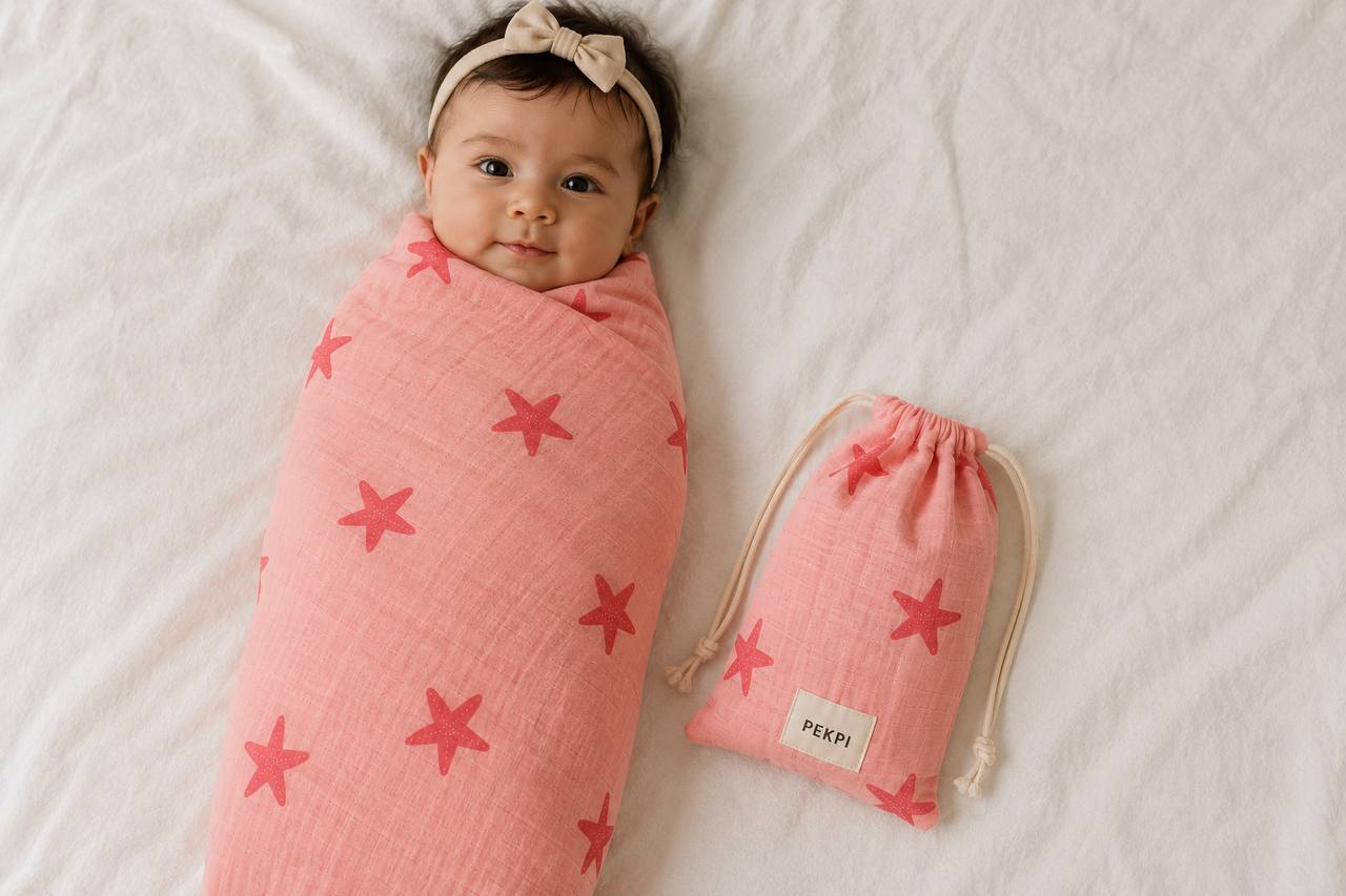Bamboo Swaddle Wrap - Starfish