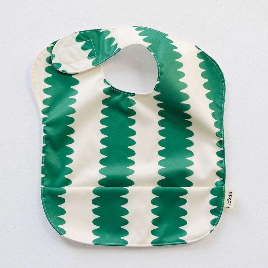 Waterproof Bib Cucumber Wobble flat lay