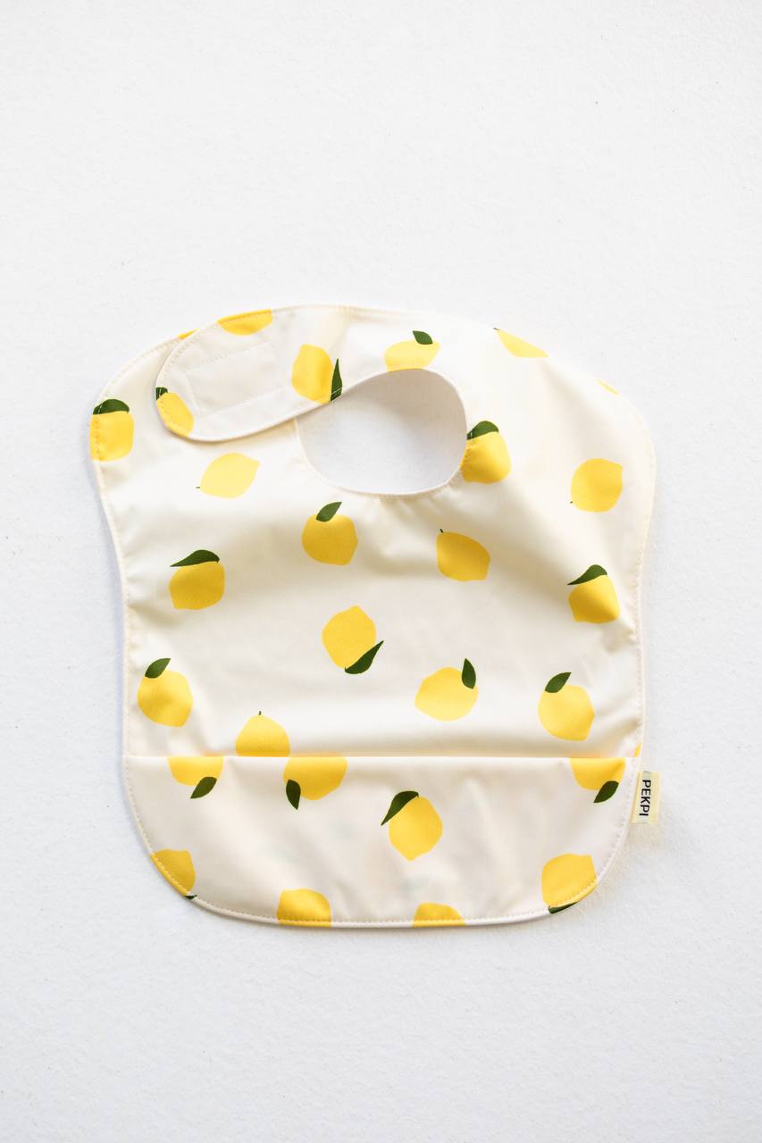 Waterproof Bib Lemonade flat lay