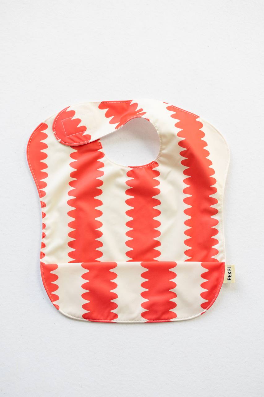 Waterproof Bib Watermelon Wobble flat lay