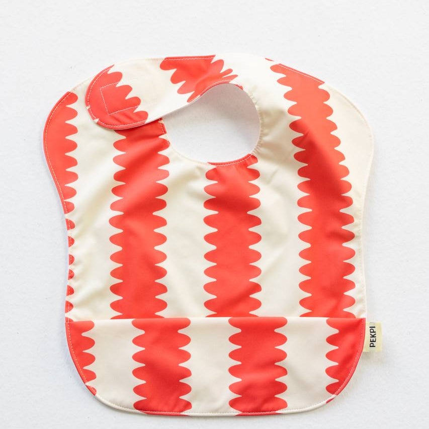 Waterproof Bib Watermelon Wobble flat lay