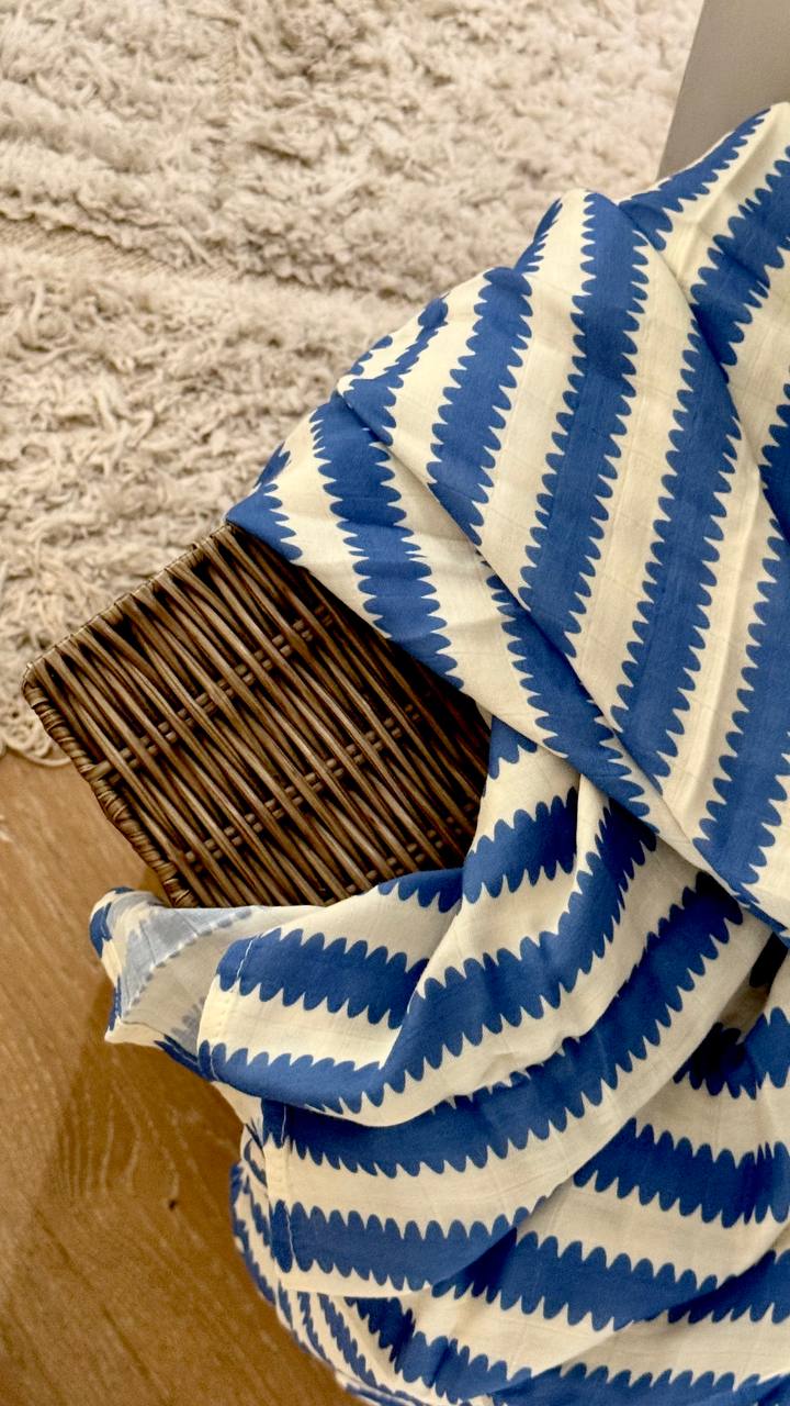 Bamboo Swaddle Wrap - Blueberry Wobble