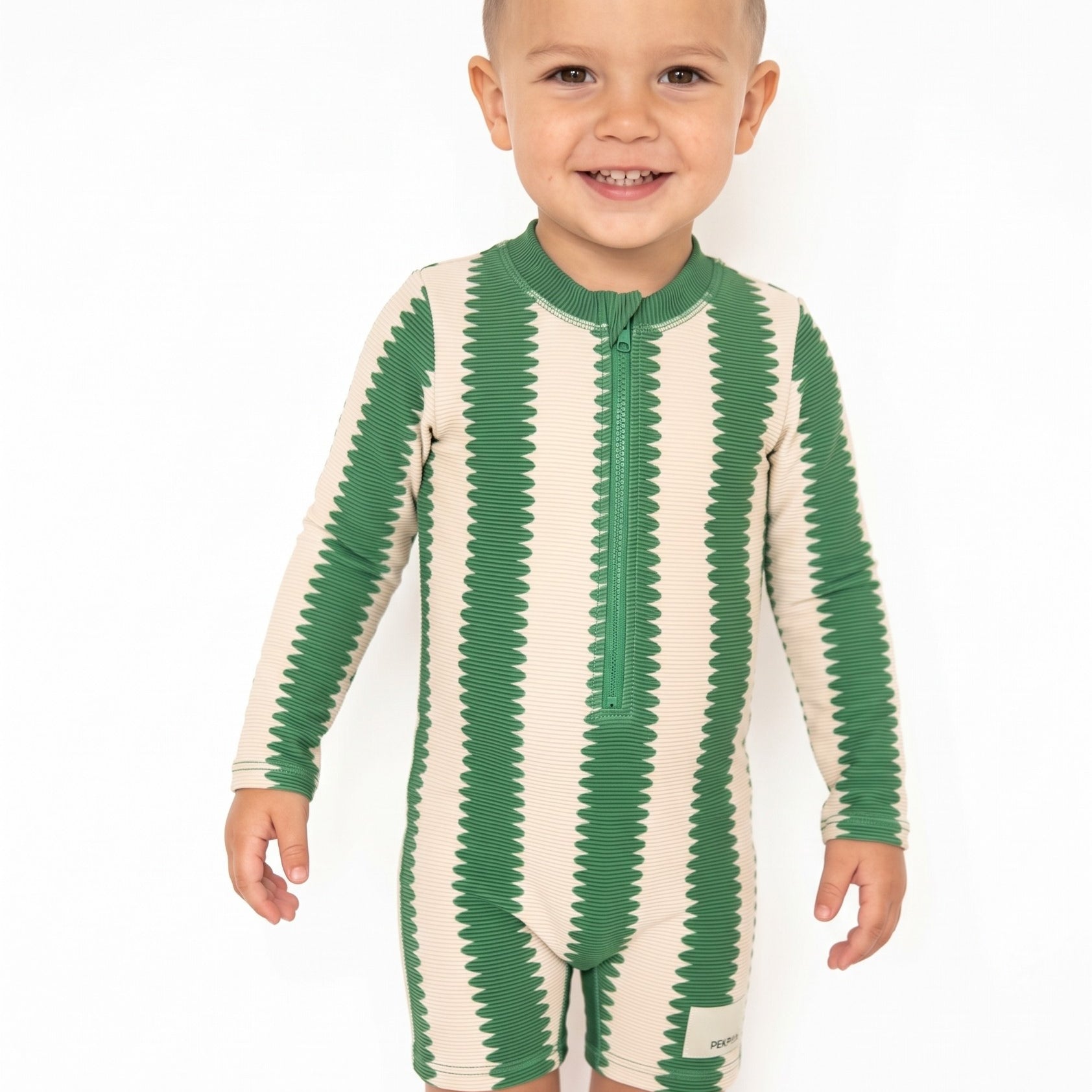 Shortie swimsuit in Cucumber Wobble (AI-generated image matched to our sample)