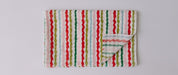 Womens voile sarong in Popsicle Wobble Stripe, folded (AI-generated image matched to our print)