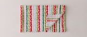 Womens voile sarong in Popsicle Wobble Stripe, folded (AI-generated image matched to our print)