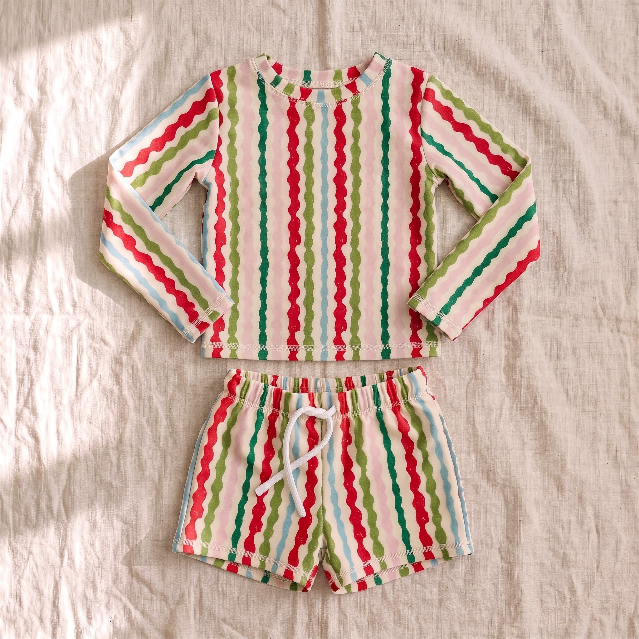 Boys swim set in Popsicle Wobble Stripe