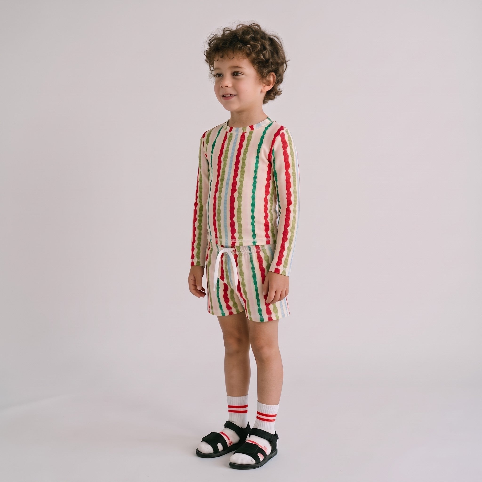 Boys swim set in Popsicle Wobble Stripe