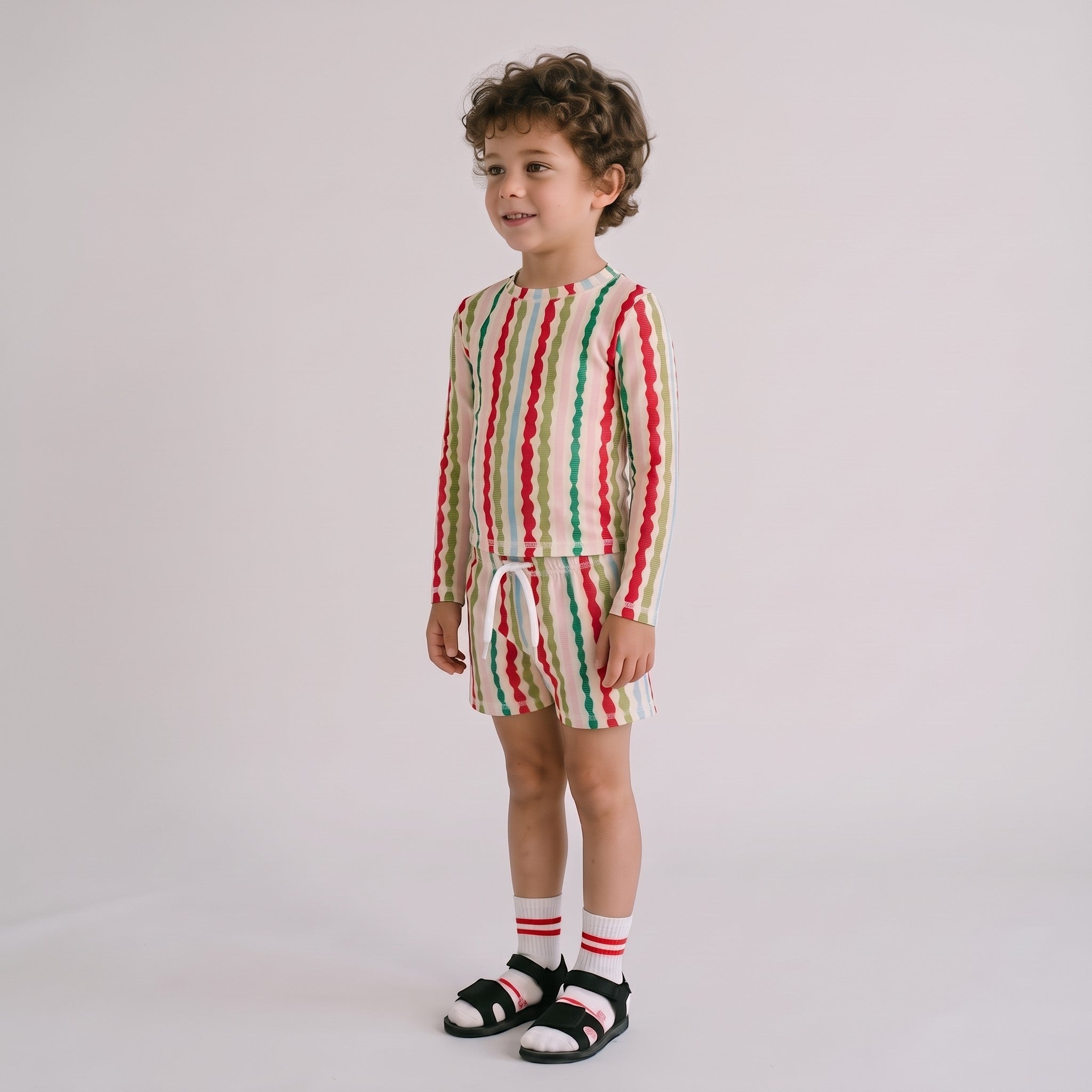 Boys swim set in Popsicle Wobble Stripe