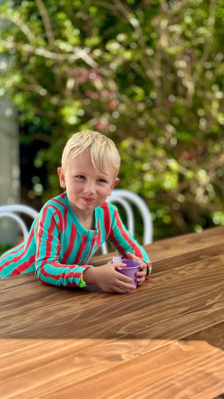 Boy outdoors wearing Sea Kelp Aqua Shortie