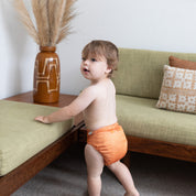 reusable cloth nappy - marmalade