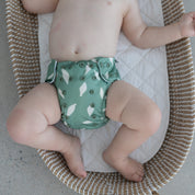 reusable cloth nappy - leaf ink